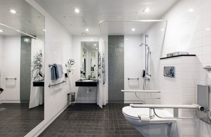 Walk-in Shower with Built-In Shelves